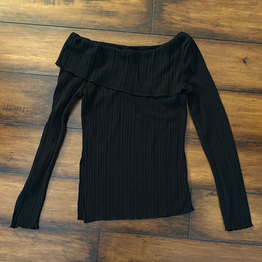 Elegant Black Off-Shoulder Top